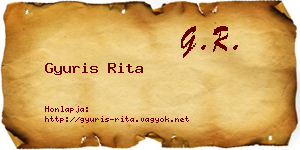 Gyuris Rita névjegykártya