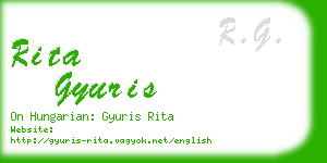 rita gyuris business card